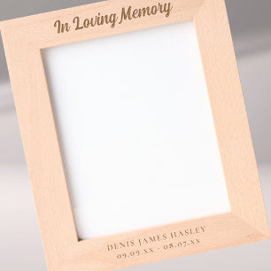 In Loving Memory Name Dates Etched Frames