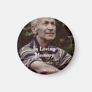 In Loving memory name year funeral memorial keepsa Magnet