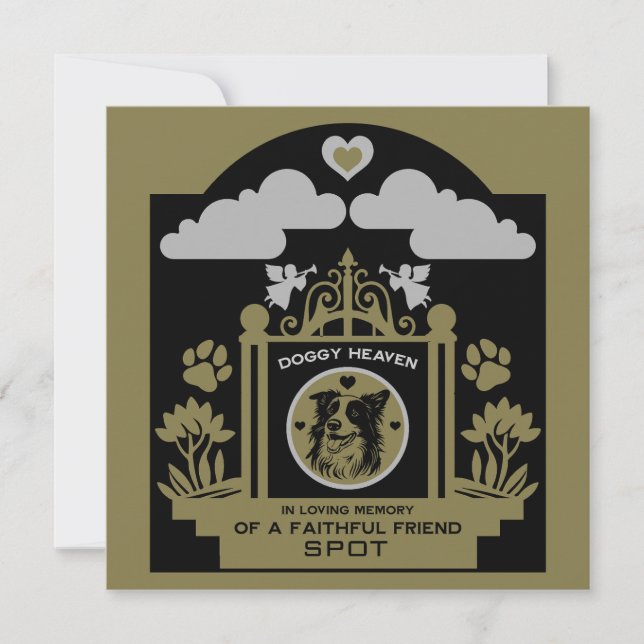 In loving Memory Of A Border Collie Card (Front)