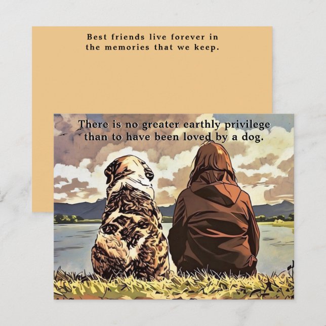 In Loving Memory of a Dog Greeting Card (Front/Back)