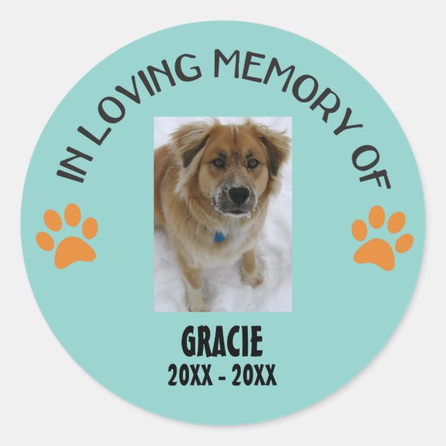 In Loving Memory of a Dog sticker (Front)