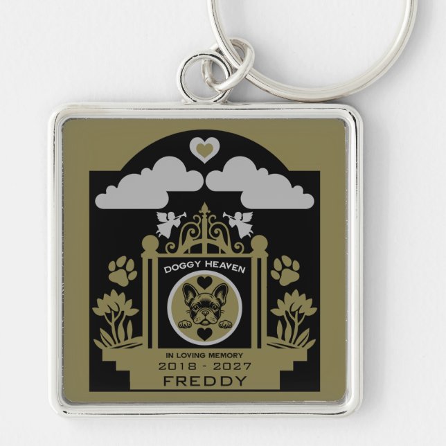 In loving Memory Of A French Bulldog Keychain (Front)