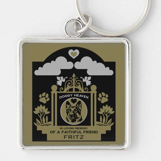 In loving Memory Of A German Shepherd Keychain (Front)