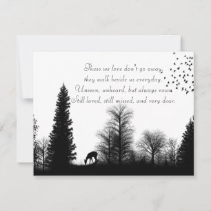 In Loving Memory of a Loved One Greeting Card