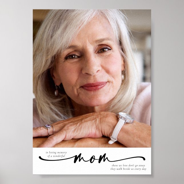 In Loving Memory of a Wonderful Mom Tribute Poster (Front)