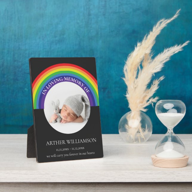 In loving memory of child memorial photo plaque (Side)