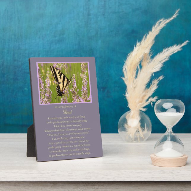 In Loving Memory of Dad Beautiful Memorial Plaque (Side)