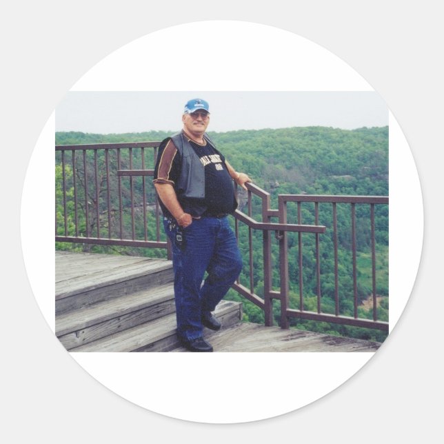 In Loving Memory Of Dad Classic Round Sticker (Front)