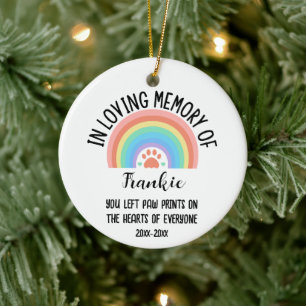 In Loving Memory of Dog or Cat Rainbow Bridge Ceramic Ornament