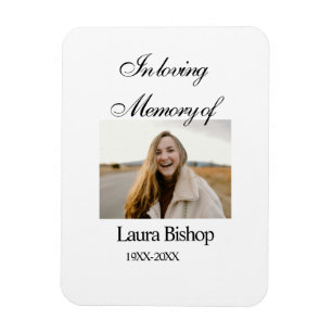 In loving memory of funeral keepsake add name year magnet