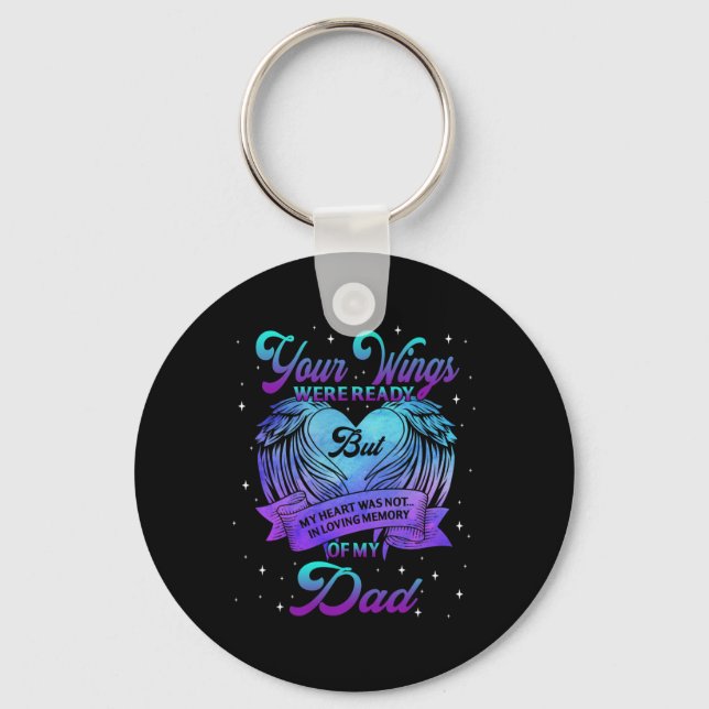 In Loving Memory Of My Dad Suicide Prevention Awar Keychain (Front)