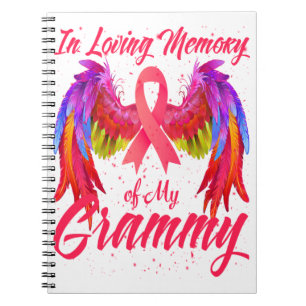 In Loving Memory Of My Grammy Wings Breast Cancer Notebook