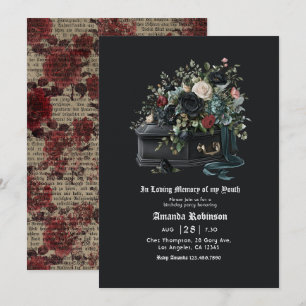 In Loving Memory of My Youth Gothic Birthday Party Invitation