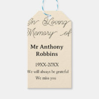 In Loving memory of name funeral memory keepsake