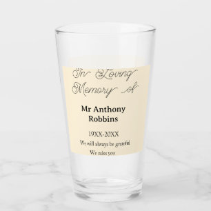 In Loving memory of name funeral memory keepsake Glass