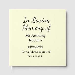 In Loving memory of name funeral memory keepsake Guest Book