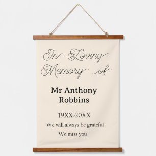 In Loving memory of name funeral memory keepsake Hanging Tapestry