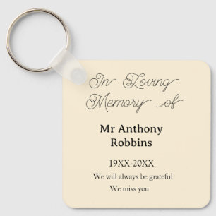 In Loving memory of name funeral memory keepsake Keychain