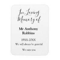 In Loving memory of name funeral memory keepsake