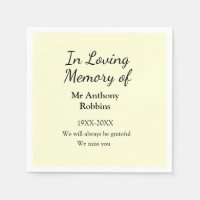 In Loving memory of name funeral memory keepsake
