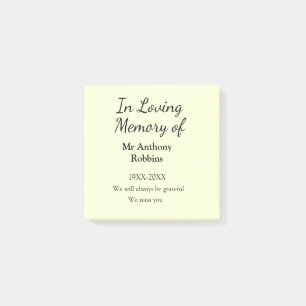 In Loving memory of name funeral memory keepsake Post-it Notes