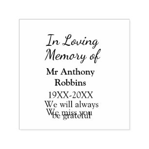 In Loving memory of name funeral memory keepsake Self-inking Stamp