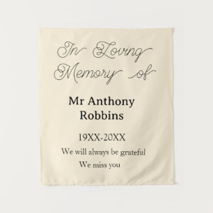 In Loving memory of name funeral memory keepsake Tapestry