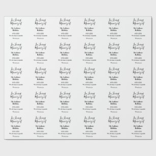 In Loving memory of name funeral memory keepsake Wrapping Paper