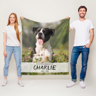 In Loving Memory Of Pet Dog Memorial Photo Blanket