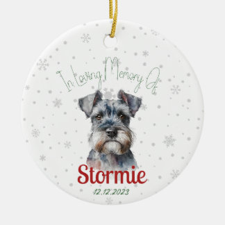 In Loving Memory Of - Schnauzer Dog Loss Keepsake Ceramic Ornament