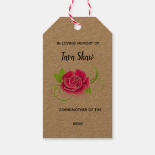 In Loving Memory Of Seat Reserved Tag