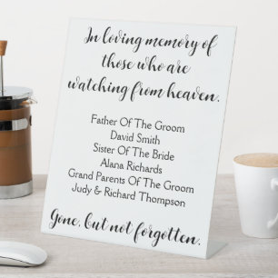 In Loving Memory Of Those Watching From Heaven Pedestal Sign