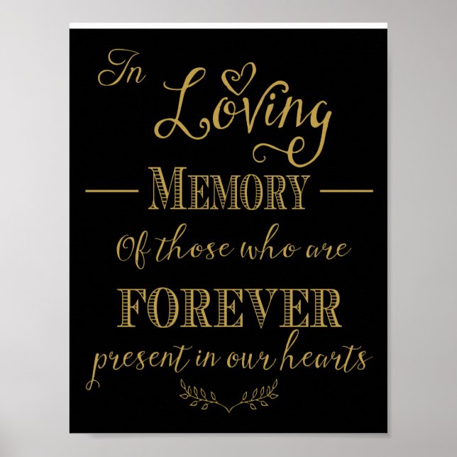 In Loving Memory of those who are forever print (Front)