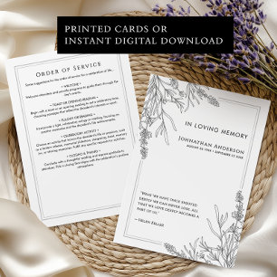 In Loving Memory Order Of Service Funeral Program