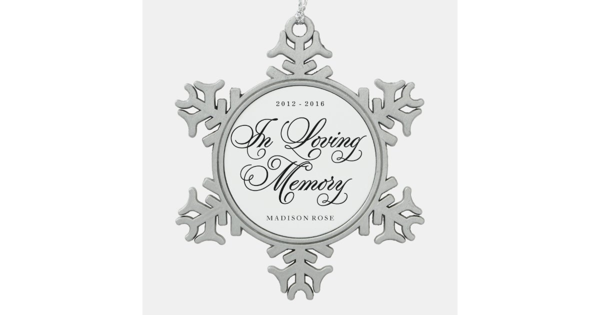 In Loving Memory Ornament Keepsake | Zazzle.ca