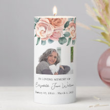  In Loving Memory Peach Rose Photo Keepsake