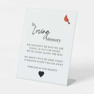 In Loving Memory Pedestal Sign