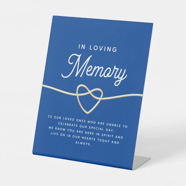In Loving Memory Pedestal Sign (Front)