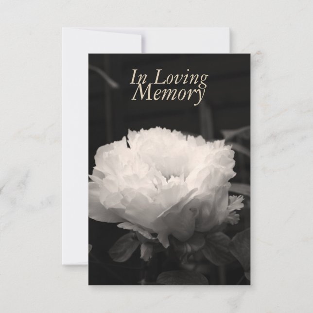 In Loving memory Peony Celebration of Life Invitation (Front)