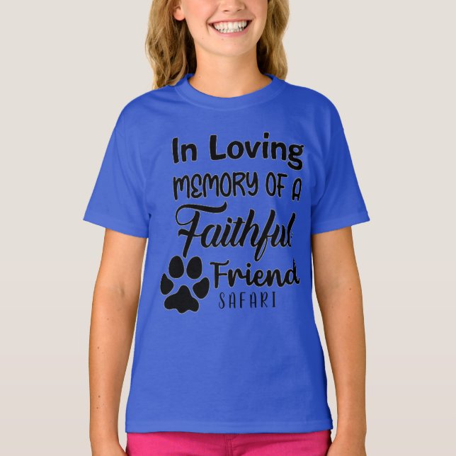 In loving memory,personalized dog Memorial T-Shirt (Front)