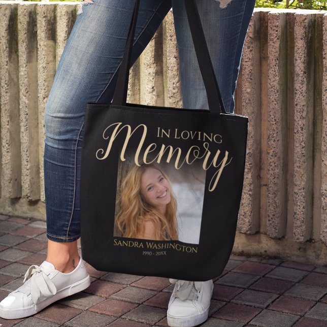  In Loving Memory Personalized Memorial Photo Tote Bag (Creator Uploaded)