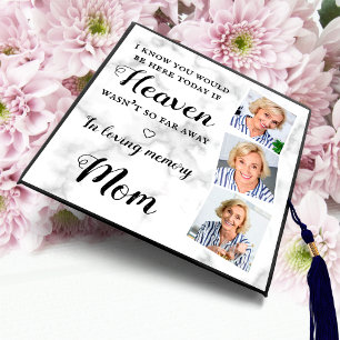 In Loving Memory Personalized Mom Photo Collage Graduation Cap Topper