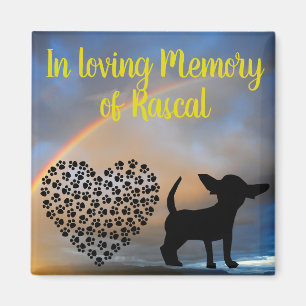 In Loving Memory Personalized Name Memorial Dog Magnet
