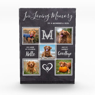 In Loving Memory Personalized Pet Loss Memorial Photo Block