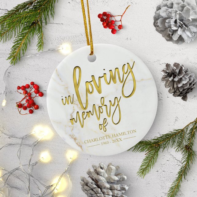 In loving Memory Personalized Photo Memorial Ceramic Ornament (Creator Uploaded)