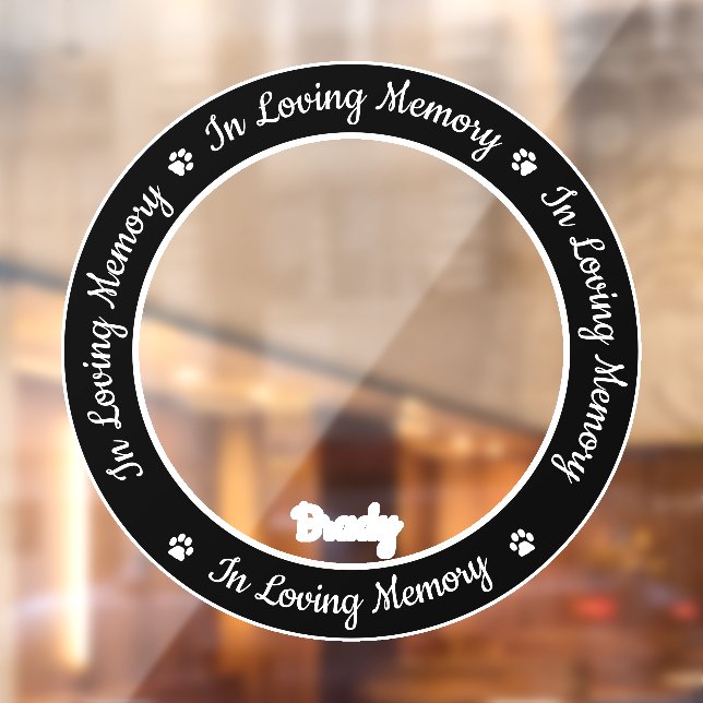 In Loving Memory Personalized Photo Pet Memorial Window Cling (Sheet 2)