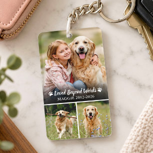 In loving Memory Pet Memorial Photo Collage Keychain