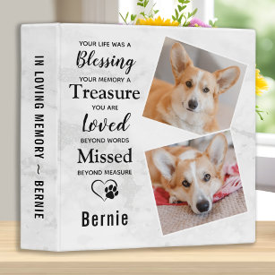In Loving Memory Pet Memorials Dog Photo Album Binder