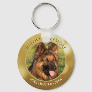 IN LOVING MEMORY Pet Photo Personalized Memorial Keychain