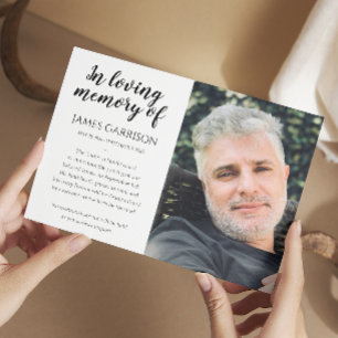 In Loving Memory Photo Announcement